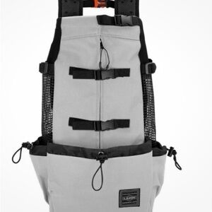 Gray Pet Backpack with Black Accents